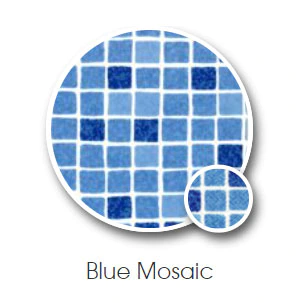 Blå Mosaik Pool Liner